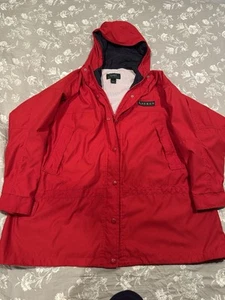 Vintage Ralph Lauren Sailing Jacket Rain Windbreaker Hooded Adult Large - Picture 1 of 15