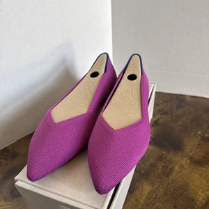 Rothy’s Mujer’s The Point Punta Plana Talla 9.5 Wild Orchid Púrpura NUEVO - Imagen 1 de 5