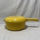 Le Creuset Yellow  #26 Vintage Cast Iron Skillet Dutch Oven Combo / Very Used/