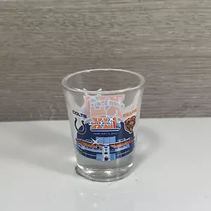 CHICAGO BEARS INDIANAPOLIS COLTS SUPER BOWL XLI 41 shot GLASS - Picture 1 of 5