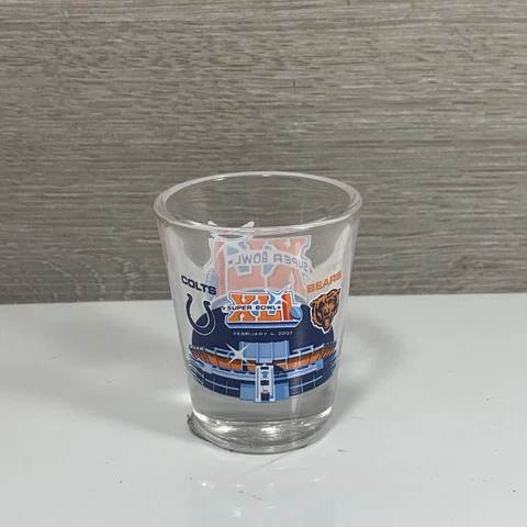 CHICAGO BEARS INDIANAPOLIS COLTS SUPER BOWL XLI 41 shot GLASS Cover