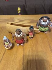 Disney Moana Adventure Pack Figure Set Maui Pua Grandma Chief Tui Ship lot