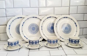 Pontesa Ironstone Castillian Blue Medallion Made In Spain Set Of 4 Cups,4... - Picture 1 of 10