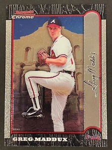 1999 Bowman Chrome Greg Maddux International Parallel Braves #10 Texas HOF - Picture 1 of 3