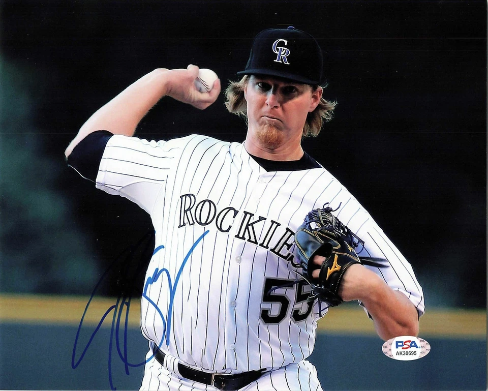 JON GRAY signed 8x10 photo PSA/DNA Colorado Rockies Autographed - Image 1 of 1