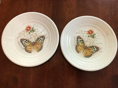 NEW-Yankee Candle Butterfly Candle Plate Tray Holder-Ceramic- 6" - Image 1 of 2