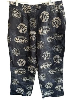 Pantalones capri vintage Harley Davidson para mujer talla 10 estampado de logotipo de Tori Richard nuevos con etiquetas Foto 1 de 4