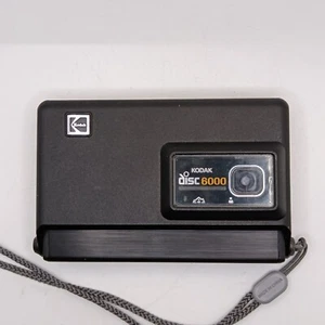 Vintage Kodak Disc 6000 Kamera schwarz mit Trageriemen funktioniert aber kein Film getestet - Bild 1 von 9