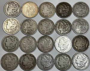 Rotolo di 20 dollari d'argento Morgan 1879-1904 - rotolo 4 - monete data migliore! - Foto 1 di 22