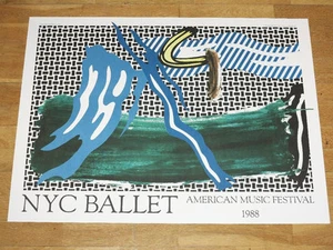 Roy Lichtenstein Poster "NYC Ballet" American Music Festival 1988 in Mint - Picture 1 of 9