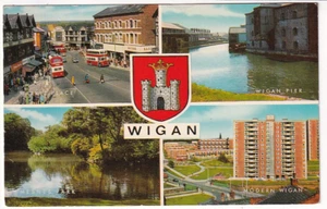 A J. Salmon Multiview Post Card of Wigan. Lancashire. - Picture 1 of 2