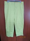 Ruby Rd Lime Green Pants Sz 18 Cotton Spandex Waist 38 Inseam 27 Rise 11 in