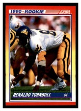 1990 Score #296 RENALDO TURNBULL RC West Virginia Mountaineers ~G2D