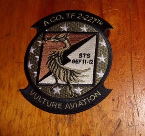 U.S.ARMY AVIATION PATCH, A CO.TF 2nd BN 227TH AVIATION REGIMENT, STS OEF 11-12 - Picture 1 of 1