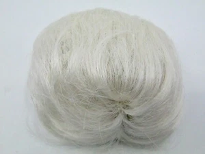 Granny Doll Wig Size 10-11" Short White Straight Synthetic Old Lady - Picture 1 of 2
