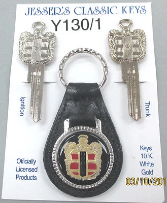 Juego de llaves de 3 piezas Dodge Crest Silver Plate 1949 1950 1951 1952 1953 1954 1955 Foto 1 de 4