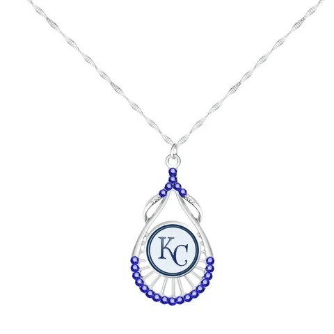 Mlb Kansas City Royals Teardrop Rhinestone Necklace Cover