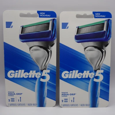 Mango de afeitar Gillette5 para hombre y cartuchos de recarga de 2 hojas (paquete de dos) Foto 1 de 4