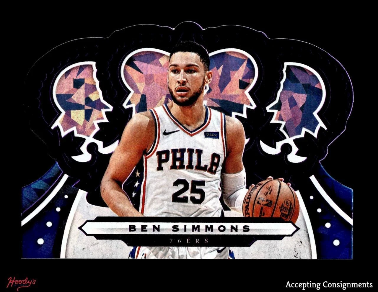 2019-20 Crown Royale Crystal Purple #42 Ben Simmons 06/25 76ers