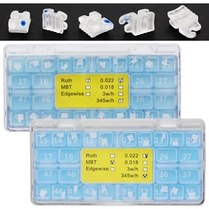 Brackets de cerámica para ortodoncia dental 0,022 MBT Roth 345 W/H Slot Base Brackets 5-5 - Imagen 1 de 33