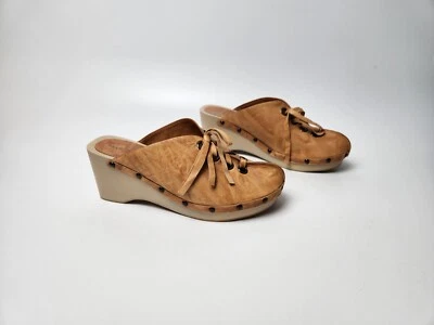 KELSI DAGGER BROOKLYN Just Lace-Up Studded Leather Clog Mules Womens Size 7.5 - Image 1 of 4