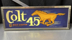 COLT 45 MALT LIQUOR BEER LIGHT UP - LIT SIGN CARLING NATIONAL BRG BALTIMORE MD - Picture 1 of 4