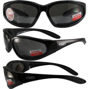 Global Vision Hercules Foam Padded Riding Glasses Bifocal 2.0 Antifog Smoke - Picture 1 of 4