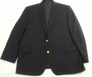 Blazer Lauren Ralph Lauren da uomo 48R tonalità oro blu scuro metallo 2 bottoni lana ventilata - Foto 1 di 12
