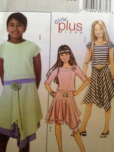 Butterick Sewing Pattern 4546 Girls Childrens Top Skirt Size 7-14 Uncut - Picture 1 of 3