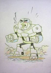 Teen Titans Go! Lápiz cuaderno de bocetos Leomel Gueta 2013 dibujado a mano arte Hanna-Barbera - Imagen 1 de 2