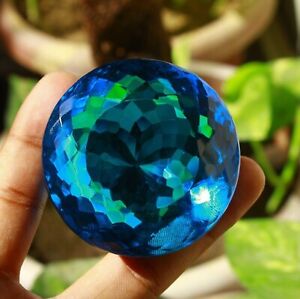 AAA Certified 1500 Ct Natural Brazilian Blue Topaz Big Size Round Loose Gemstone
