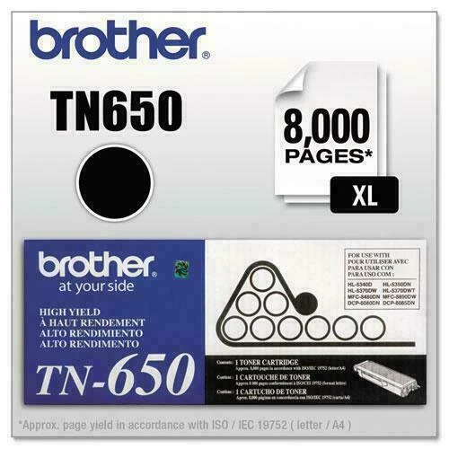 Brother TN650 Black Toner Cartridge