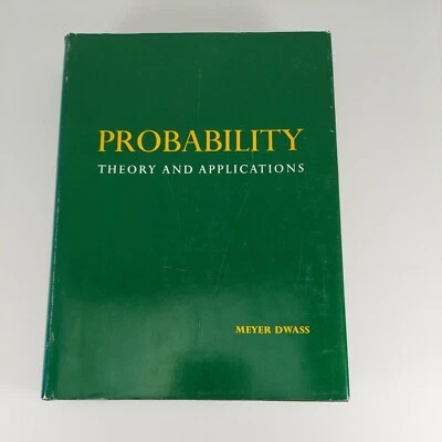 Probability Theory and Applications by Meyer Dwass HCDJ 1970 W.A. Benjamin  - Image 1 of 4