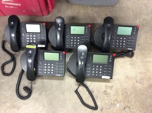 LOT 5x Shoretel IP 230 VoIP 3 Line Black LCD Display Business Office Phone - Picture 1 of 4