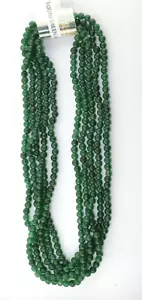 HERMOSO COLLAR DE PIEDRAS PRECIOSAS DE ÓNIX FACETADO VERDE REAL 36" LARGO BRO... - Imagen 1 de 5