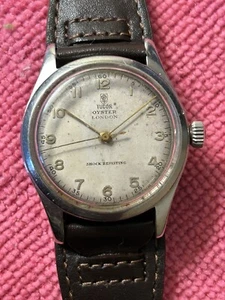 SUPER RARE VINTAGE 1940s ROLEX TUDOR OYSTER LONDON SMALL ROSE 4463 34MM MANUAL - Picture 1 of 23