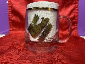 HTF Rare Hubble Space Telescope Gold Trimmed Glass Mug New - Picture 1 of 5