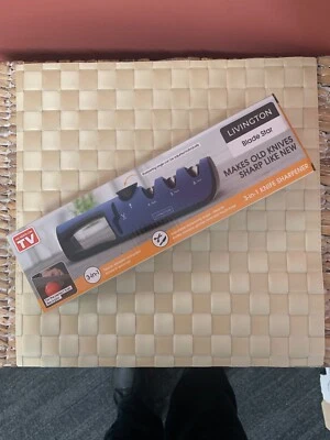 LIVINGTON BLADE STAR 3 IN 1 KNIFE SHARPENER - AS SEEN ON TV! BNIB - image 1 of 4