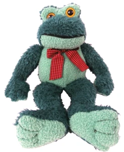 Froggy Plush Frog 15" Pellet filled Makes Frog Sounds with Sound Chip Weighted - Picture 1 of 4