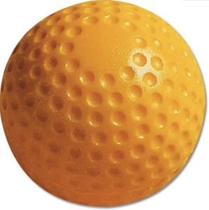 Yellow Dimpled Baseballs One Dozen Jugs Training Ball Pitching Machine 9 Inches - Picture 1 of 24