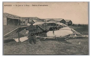 Luftfahrt Flugzeug Wrack Absturz ANVERS Antwerpen Belgien 1. Weltkrieg Postkarte - Bild 1 von 2