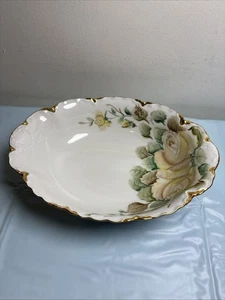 Antico piatto barca porcellana Hutschenreuther 1958 Germania dipinto a mano 10”x7,5” - Foto 1 di 4