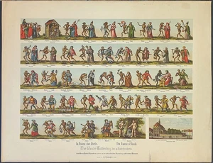 Stampa antica danza della morte totentanz XIX secolo svizzera Basel basilea - Picture 1 of 10