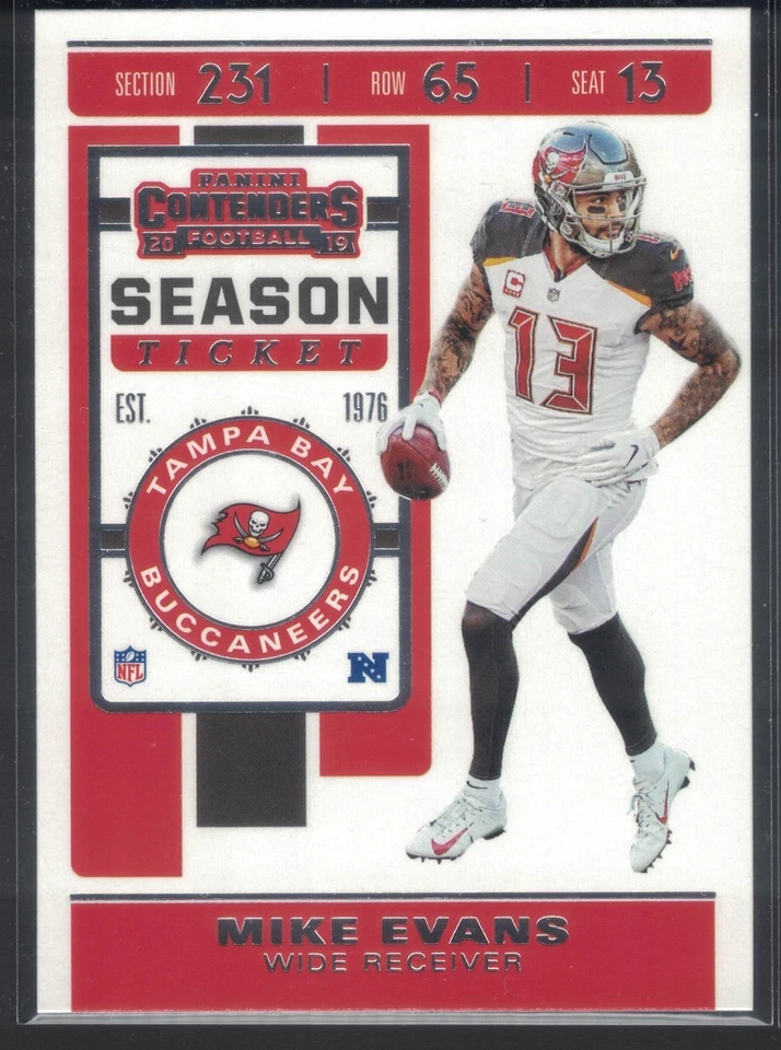 2019 Panini Contenders - Season Ticket Mike Evans #82 Buccaneers - Image 1 of 1