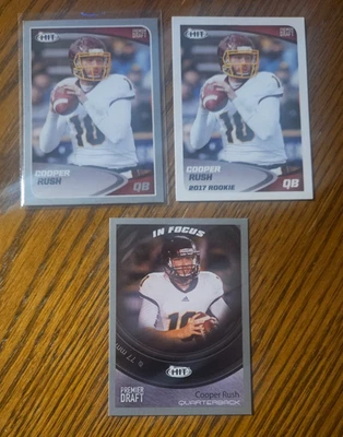 Cooper Rush -2017 Sage Premier Draft Silver Border +Base No.10 +In Focus Silver - Image 1 of 2