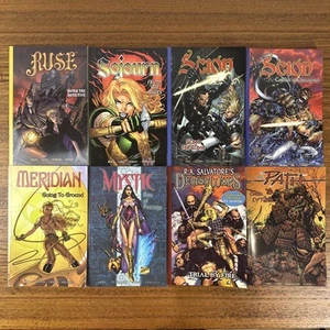 Lot Of 8 TPB (digest size) - Demonwars, Scion, Mystic, Meridian, Ruse - CGC -VF+ - Picture 1 of 24