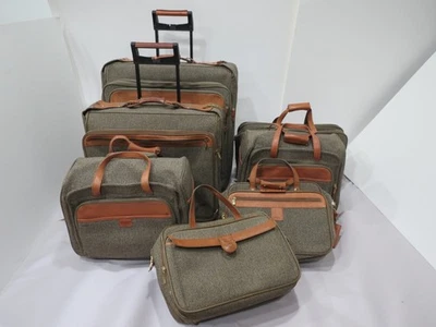 7x Vintage Hartmann Tweed Leather Luggage Set /Large Rolling, Carry, Bag - Image 1 of 4