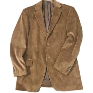 Dockers Corduroy Blazer Men 42L Brown Jacket Coat Retro Y2K Boho Cottagecore Nor - Picture 1 of 24