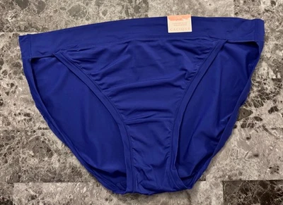 CACIQUE LANE BRYANT 14/16 ROYAL BLUE SMOOTH COMFORT BLISS STRING BIKINI PANTIES - Image 1 of 3