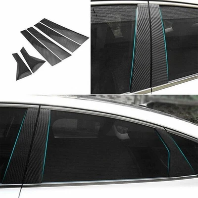 Para Hyundai Sonata 2020-2025 Fibra de Carbono PC Puerta Ventana Pilar Postes Cubierta Borde Foto 1 de 4